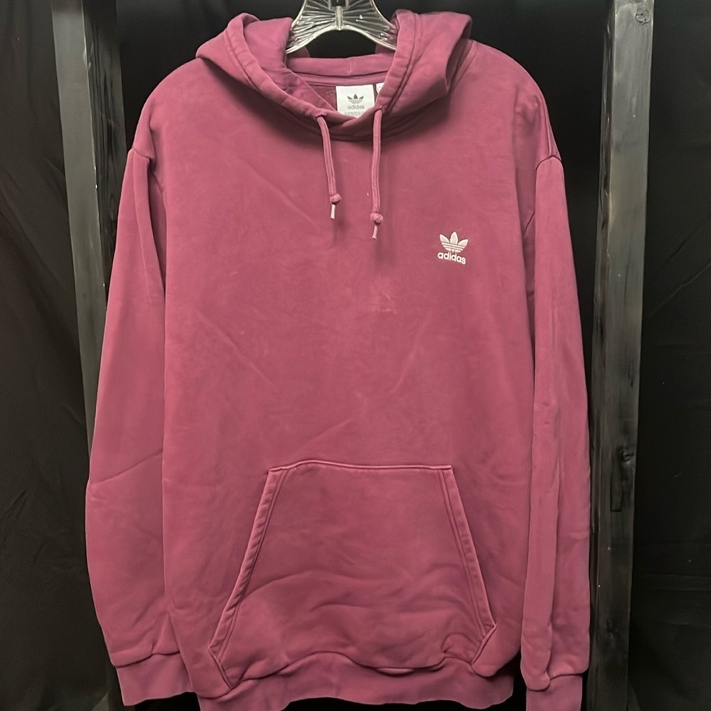 adidas Pink Pullover Hoodie with Trefoil Logo